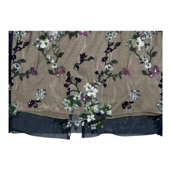 Vince Begonia Sequined Overlay Midi Skirt. Sz: 8 - Picture 5 of 11